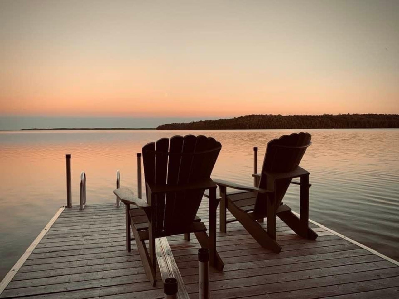 Serene morning view of Lake Manitou