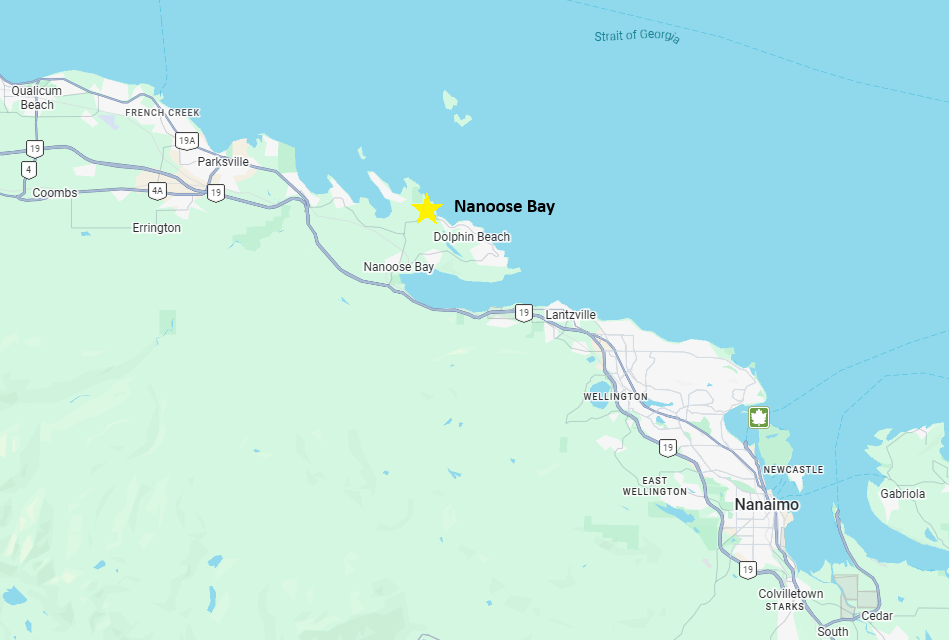 Nanoose Bay coastal community and surrounding landscape