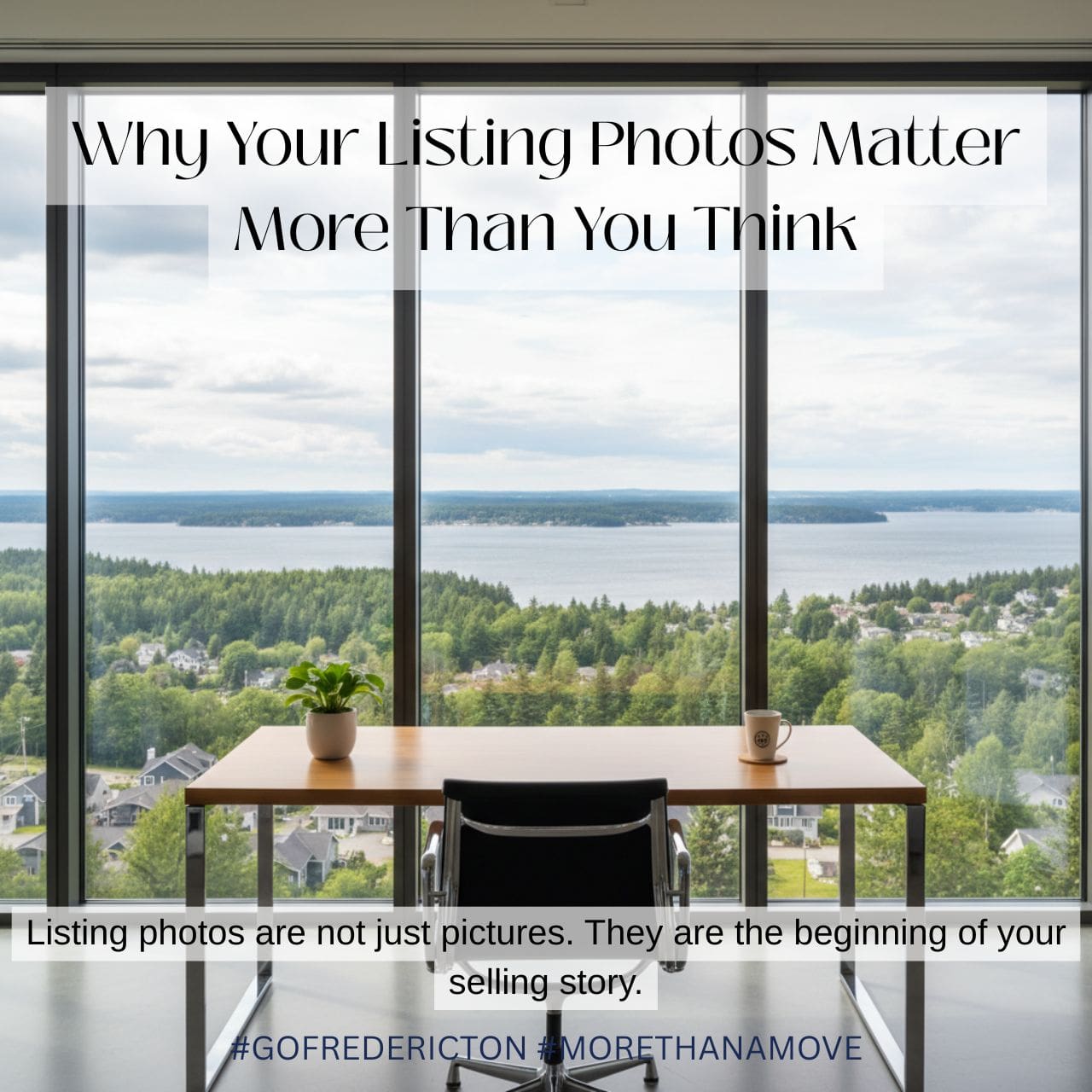 A bright and professionally photographed Fredericton home interior showcasing clean lines and natural light for a real estate listing