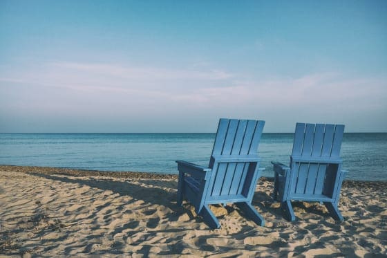 About Sarnia - chairs on the beach