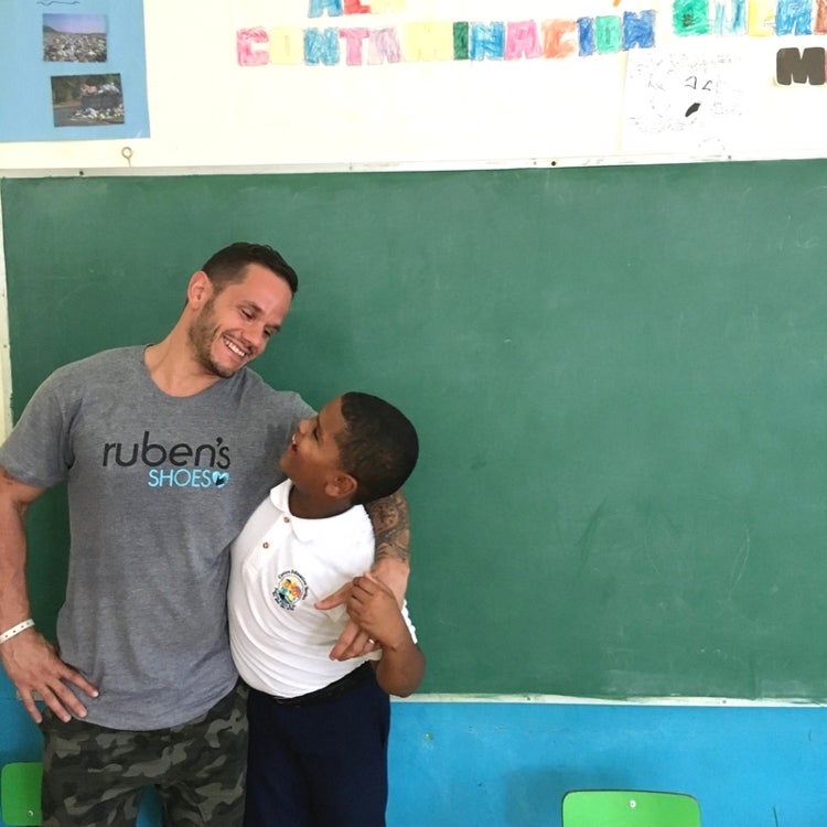 Image of Dave Masson at the Ruben's Shoes school in the Dominican Republic Image of Dave Masson at the Ruben's Shoes school in the Dominican Republic
