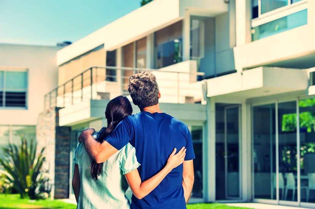 Home buyers looking and viewing home for sale Home buyers looking and viewing home for sale
