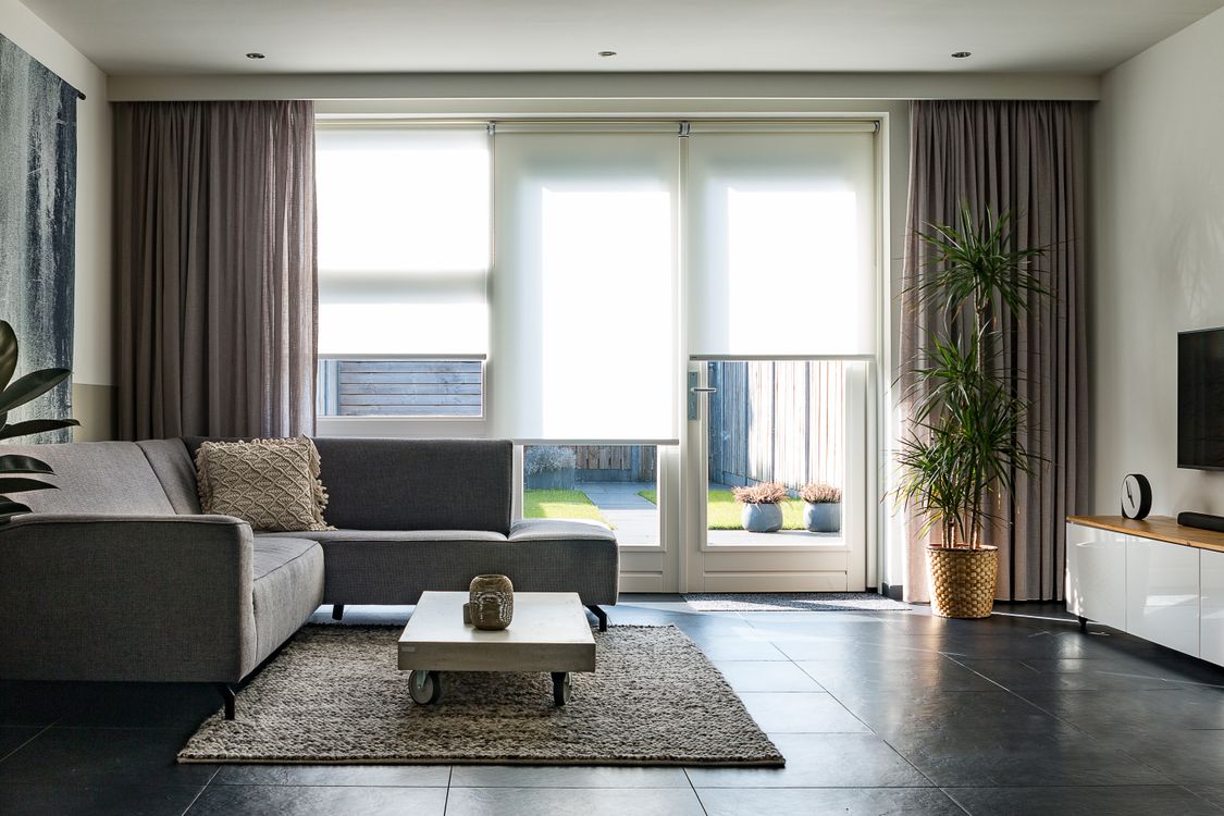 Modern condo living room interior (stock photo)