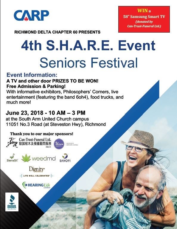 CARP SHARE Event 2018, South Arm United Church, Richmond, BC