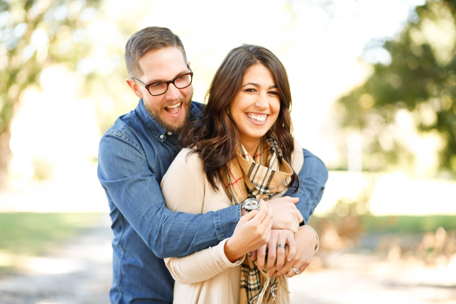 Couple Smiling and having Fun