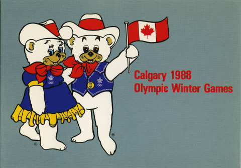 Hiedi and Howdy Official Mascots from the 1988 Calgary Olympics