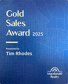 Gold Sales award plaque from Macdonald Realty Gold Sales award plaque from Macdonald Realty