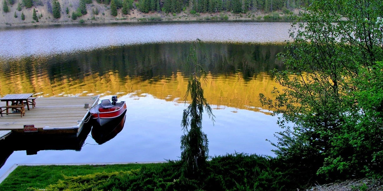 Otter Lake dock in Tulameen BC