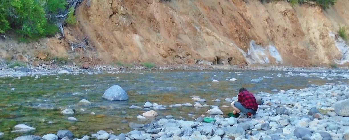 Gold panning in Princeton BC