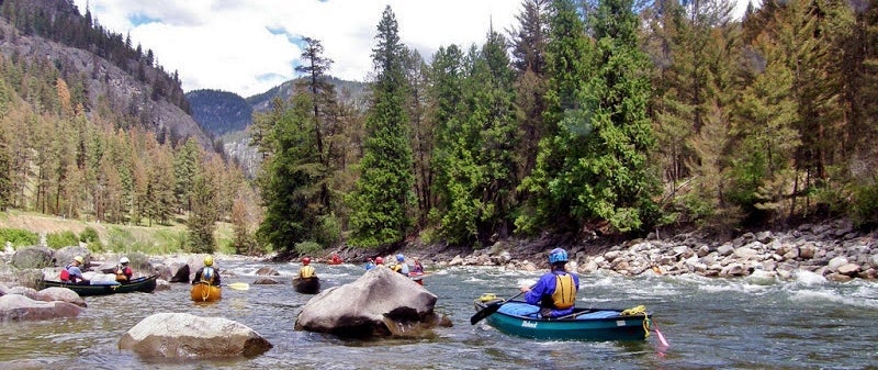 Paddling on the rivers in the Similkameen Valley