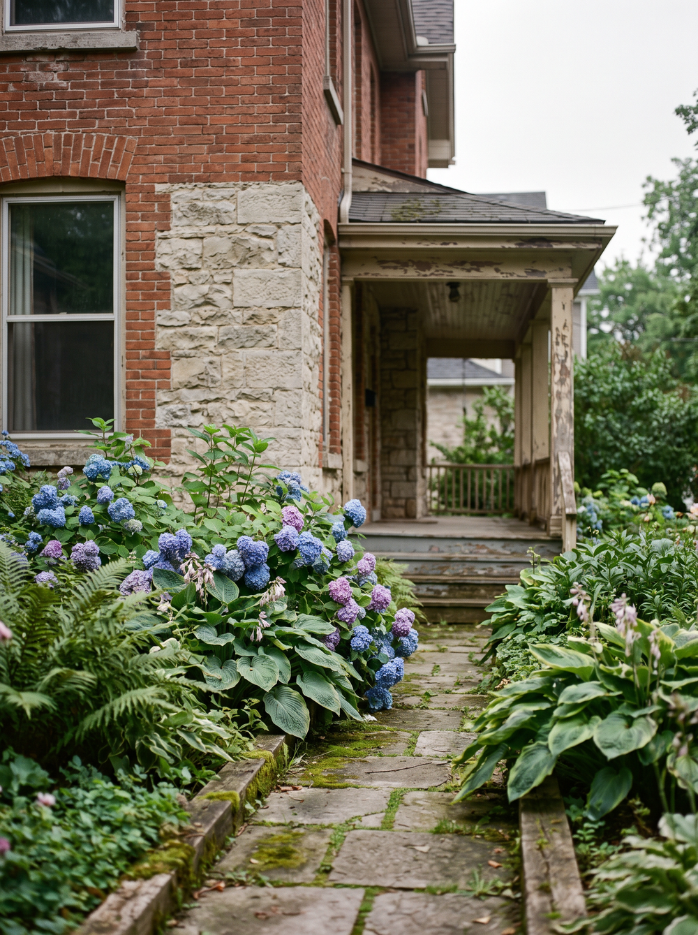 A heritage home with a mature front garden