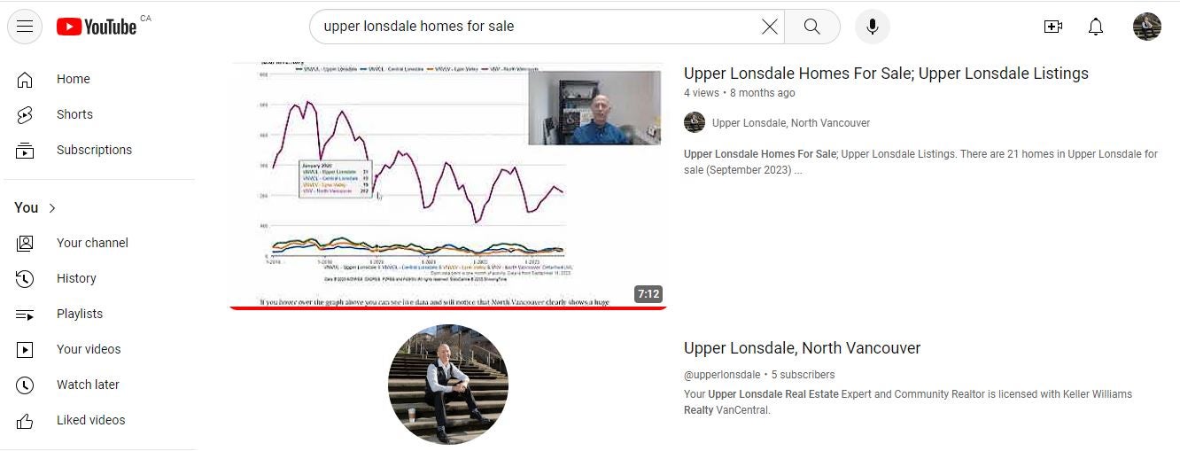 youtube search for upper lonsdale homes for sale