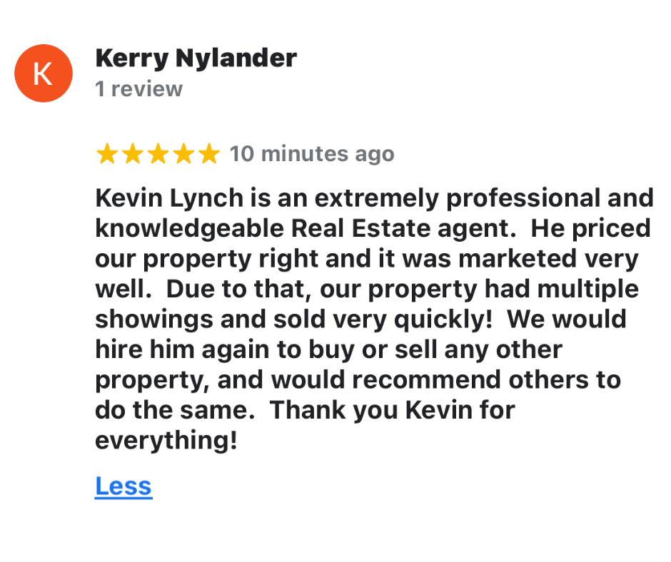 Google Review for kevin lynch