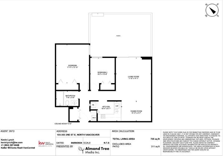 105-360 E 2nd Street floor plan