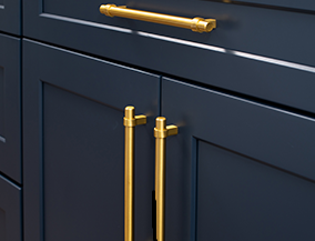 Greg Pearson, Close up picture of  Black Cabinet with gold accents 