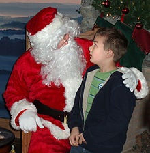 Santas Claus with a child