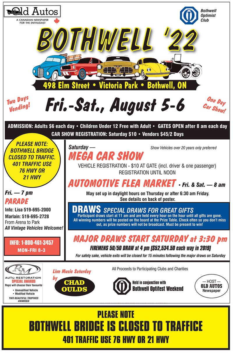 Bothwell Car Show Poster Bothwell Car Show Poster