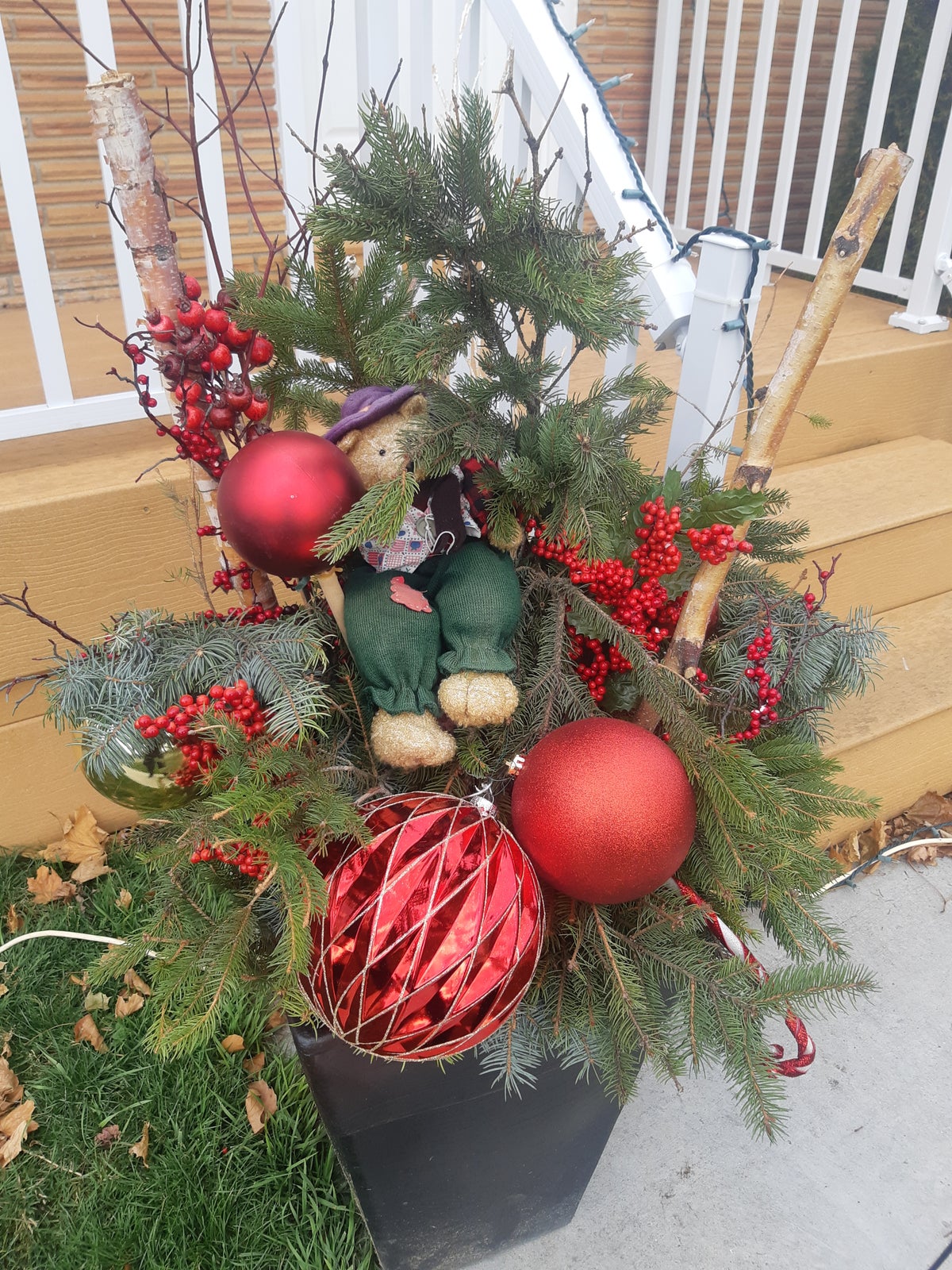 Christmas Porch urn