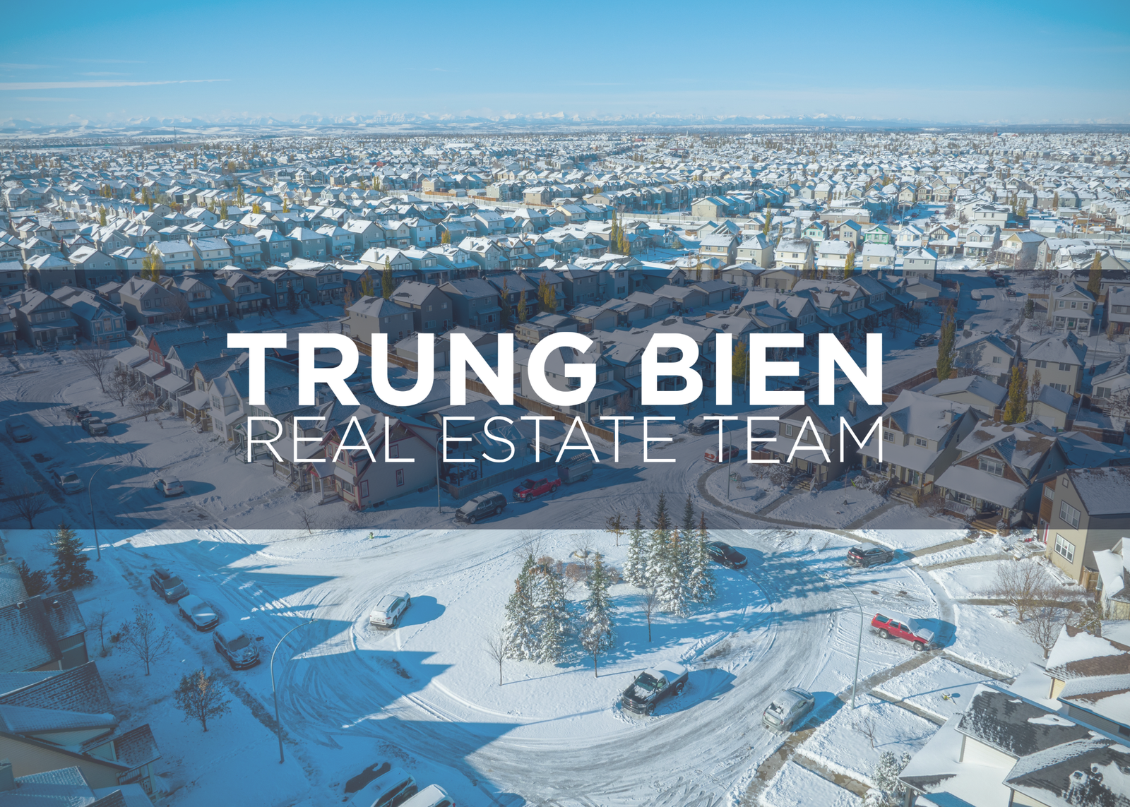 View of Calgary Homes in the Winter