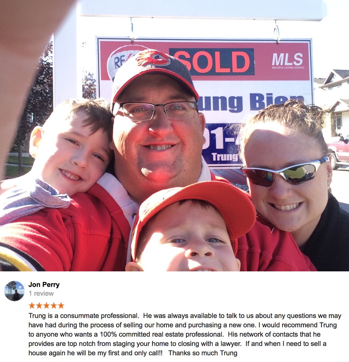 Trung Bien - Realtor Calgary - ReMax Real Estate Central -  Seller testimonial