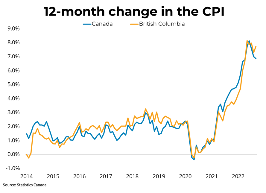 12 Month Change in Consumer CPI