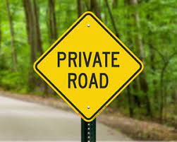 image of private road sign in Muskoka