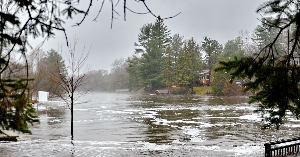 Lake Muskoka Flooding in the Spring Image 