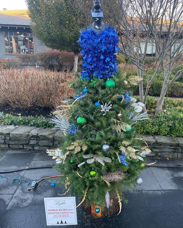 The Fesitval of Lights at Tsawwassen Springs Golf Course features Christmas trees decorated by local favourites