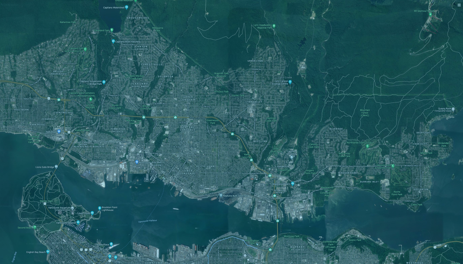 North Vancouver Map