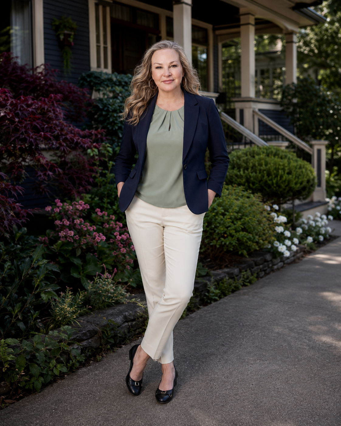 Janine Thomson ABR Victoria BC Realtor reviewing home listings with buyers