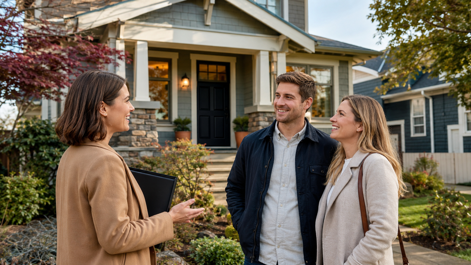 Home buyers in Victoria BC working with a local Realtor to navigate a pre-sale purchase