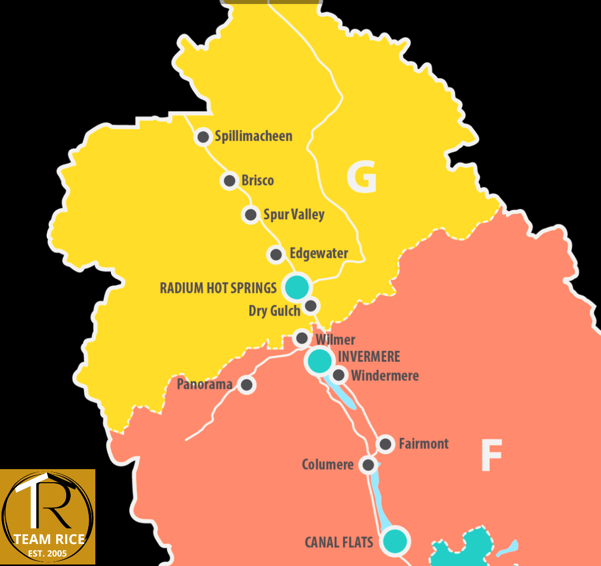 rdek-electoral-area-f-g-columbia-valley-windermere-fairmont-edgewater-map.jpg Map of RDEK Electoral Areas F and G showing Windermere, Fairmont Hot Springs, and Edgewater in the Columbia Valley