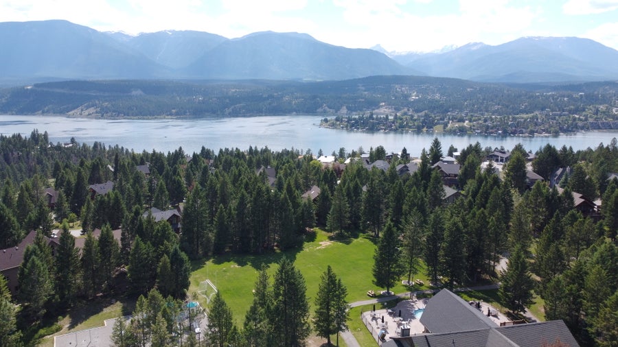 Looking at Invermere, Purcell Mountains and Lake Windermere