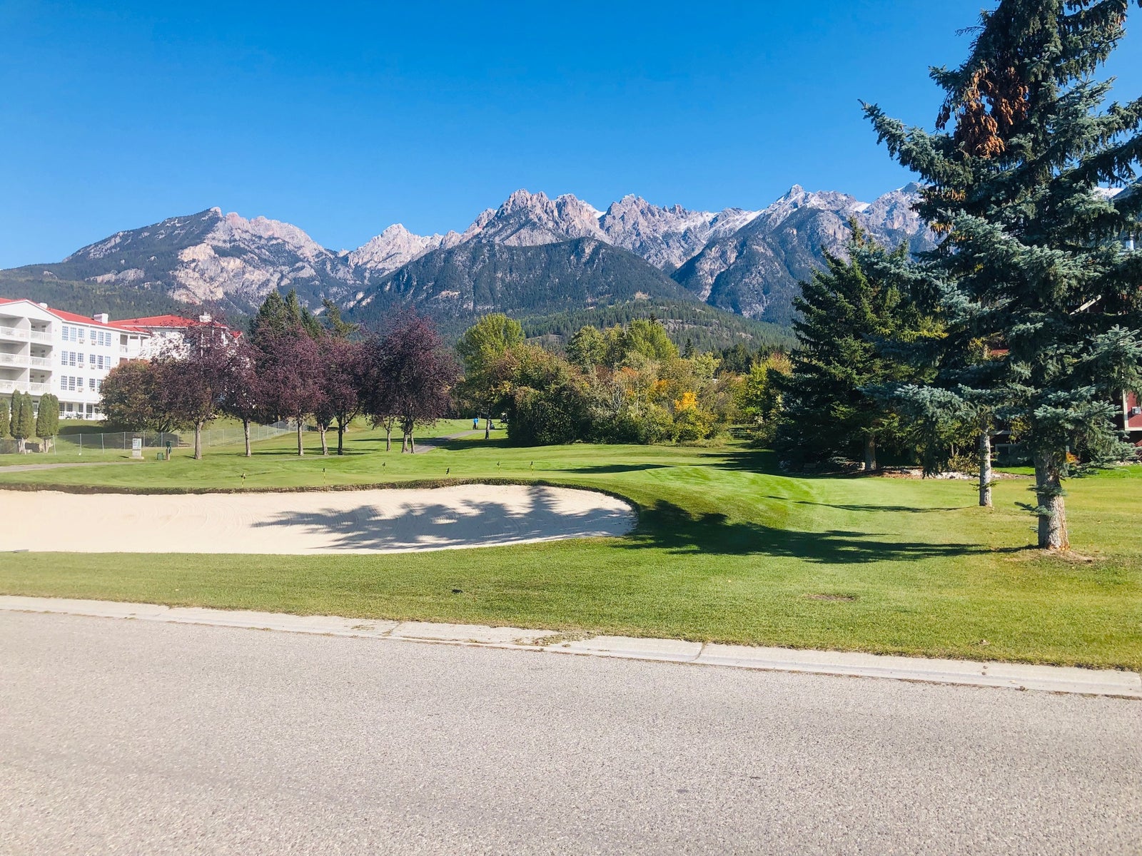 Riverside Golf Course and the Rocky Mountains in Fairmont Hot Springs, BC