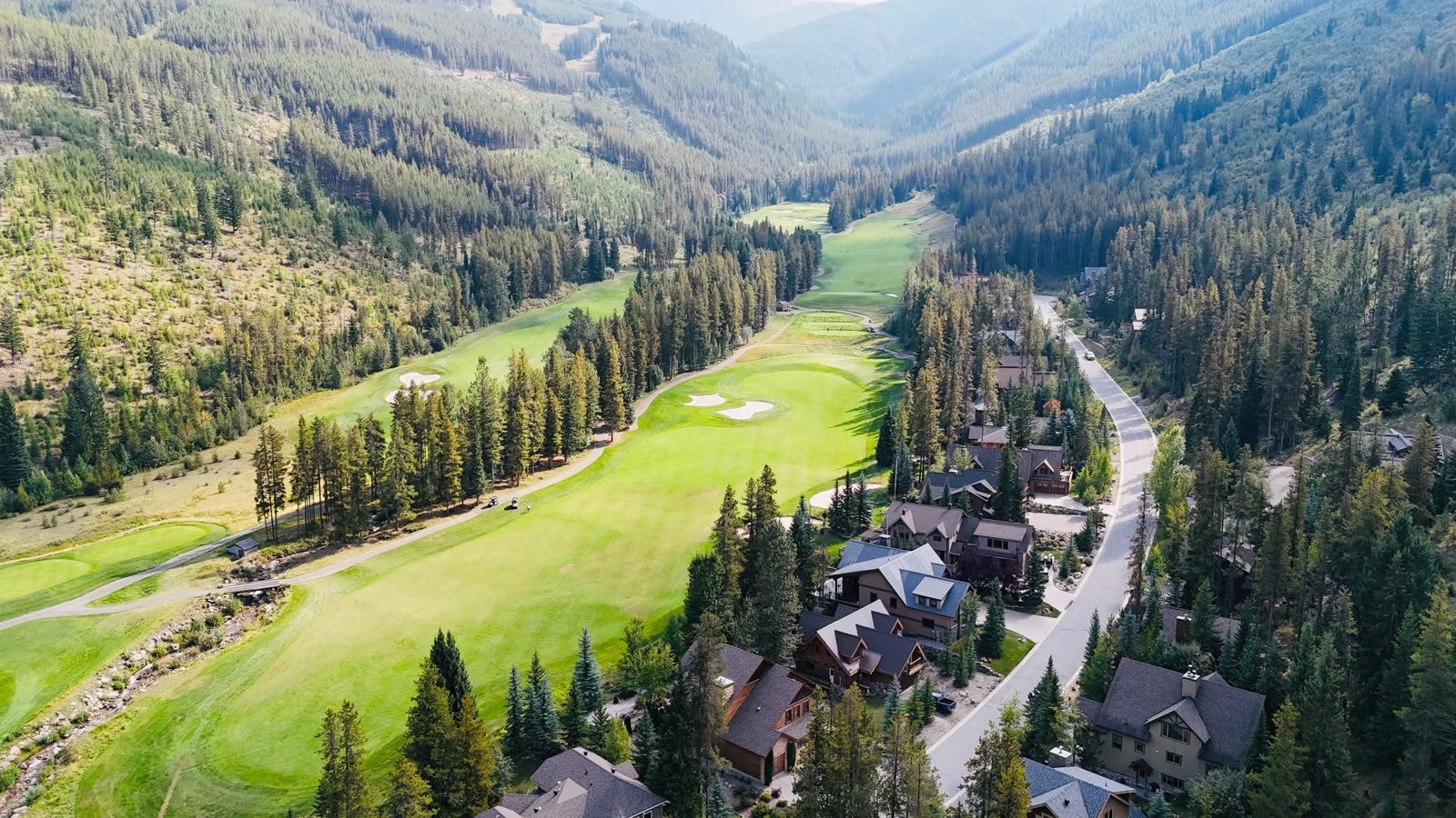 Homes overlooking the Greywolf golf course at Panorama Mountain Resort, an example of resort-zoned Columbia Valley property