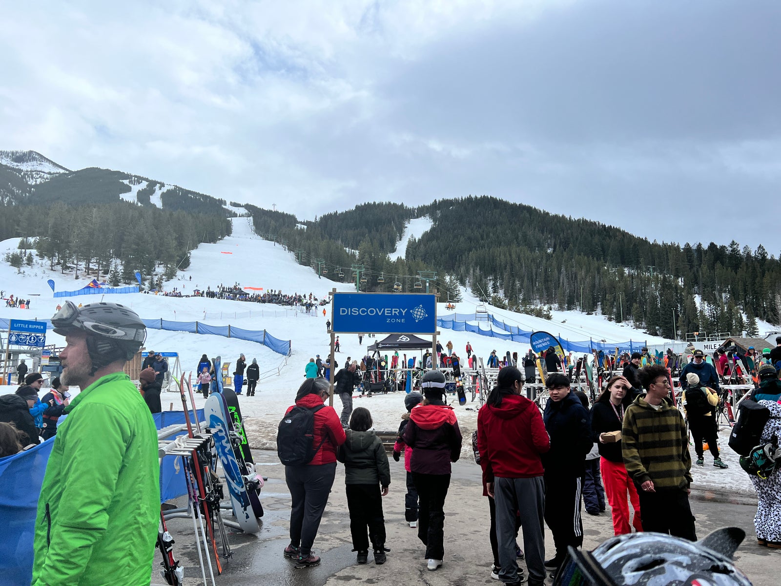 Ski season at the base of Panorama Mountain Resort, BC