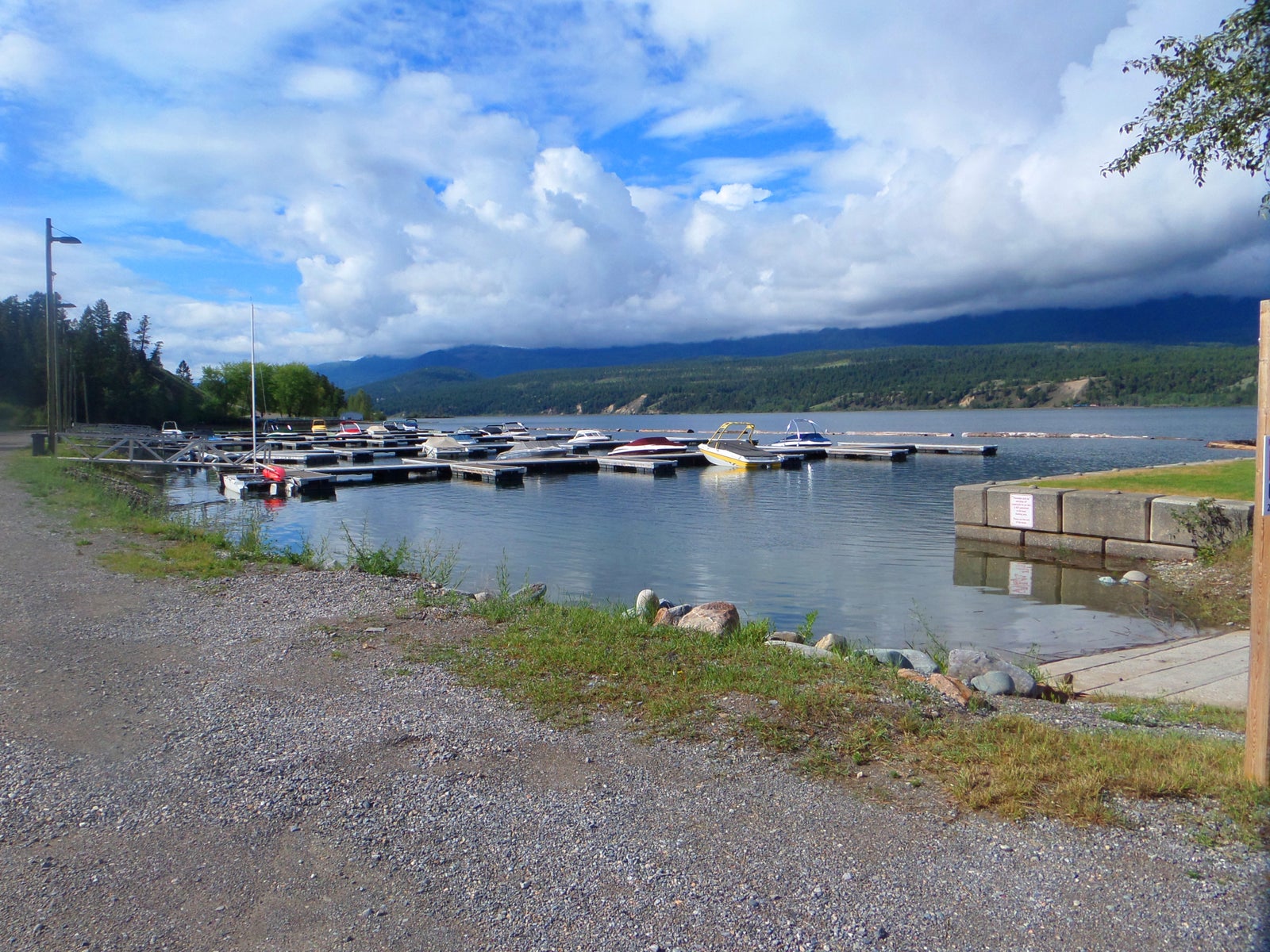The marina at Akiskinook on Lake Windermere in Windermere, BC