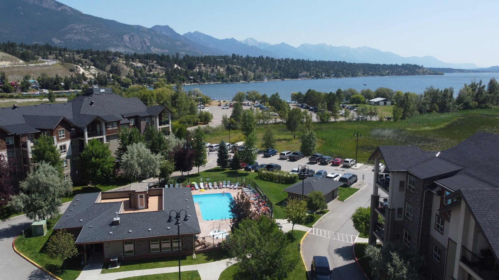 Lake Windermere Pointe condos on the shore of Lake Windermere in Invermere, BC