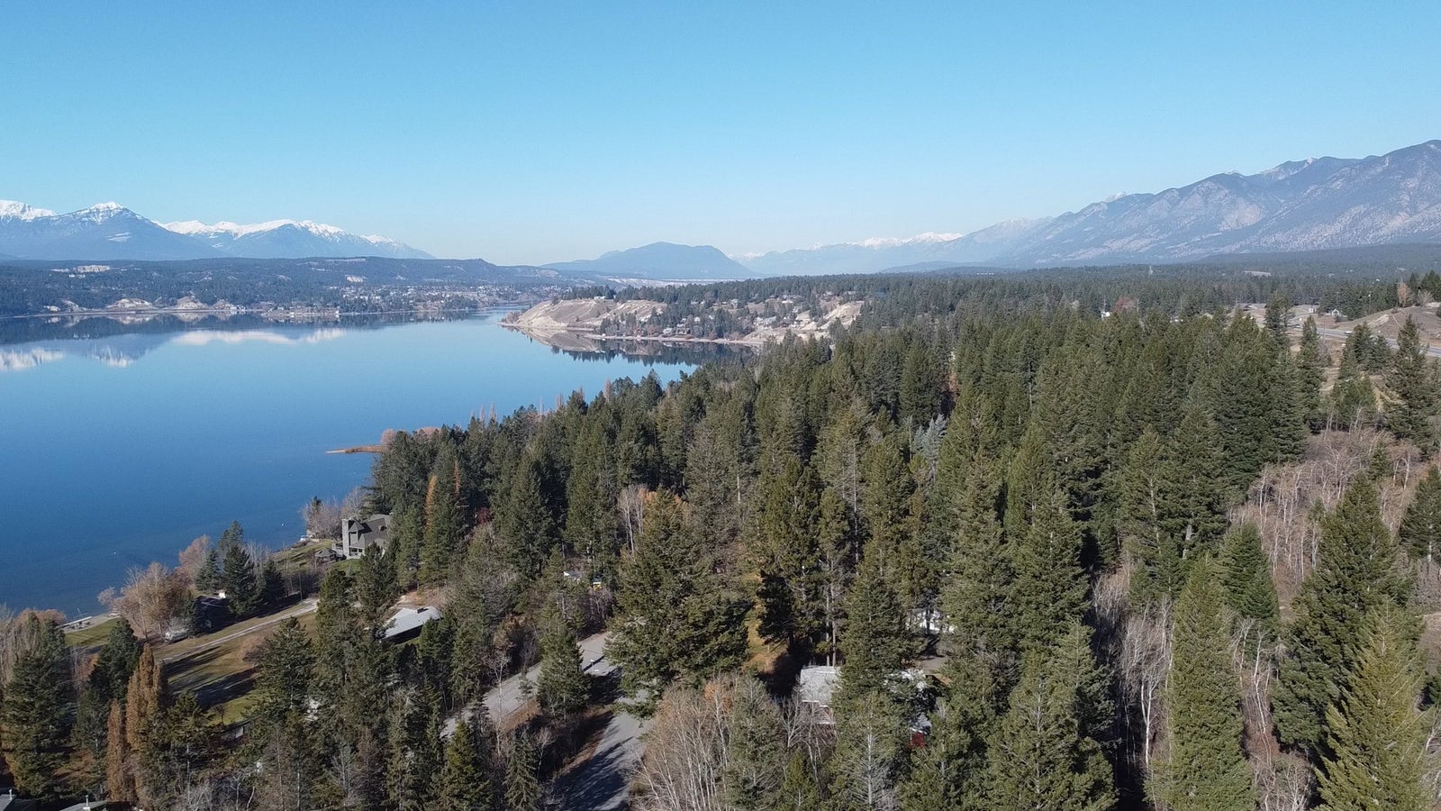 Lake Windermere looking north from above Windermere, BC