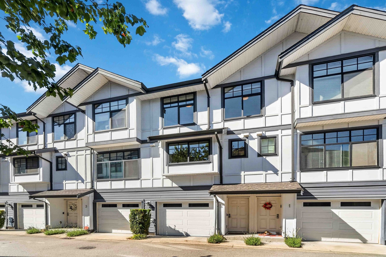 Row of modern townhouses in Metro Vancouver representing rental properties