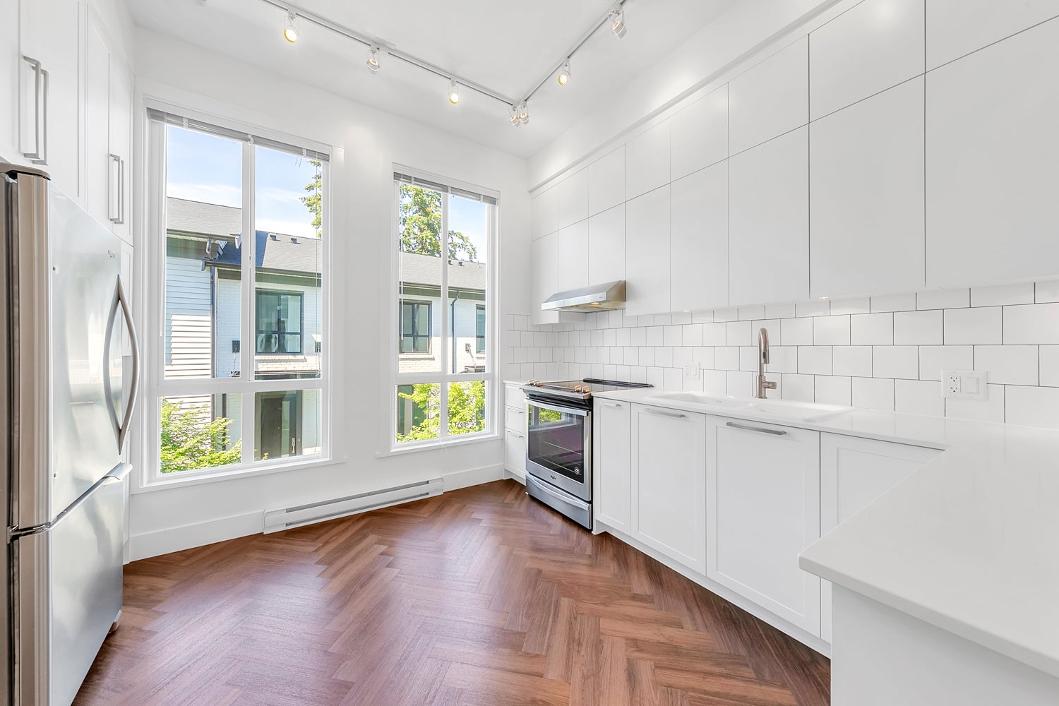 Modern rental property kitchen in Surrey BC managed by property management company