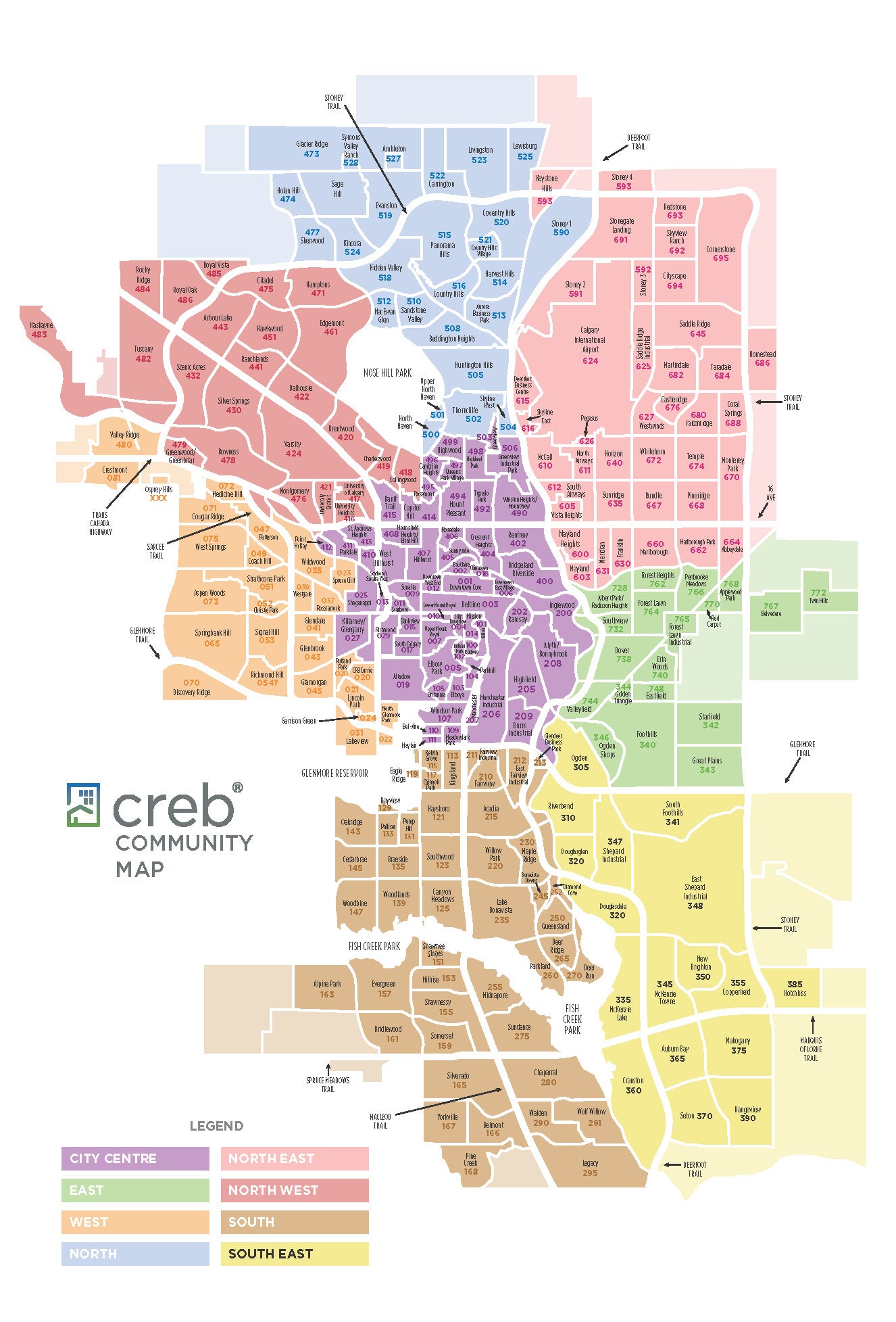 CALGARY S REAL ESTATE DISTRICTS   9861 2767035b CITY OF CALGARY MAP 2022 