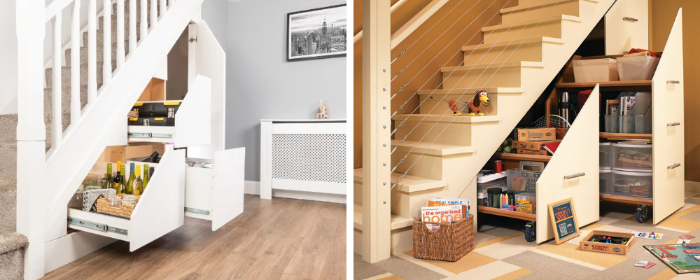 Woodsmith Tip: Under Stair Storage  Understairs storage, Diy understairs  storage, Basement closet